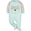 imageGerber Baby Boys 4 Pack Sleep N Play FootieAqua Fox