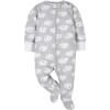 imageGerber Baby Boys 4 Pack Sleep N Play FootieSheep Grey