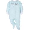 imageGerber Baby Boys 4 Pack Sleep N Play FootieWords Grey