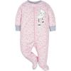 imageGerber Baby Girls 4 Pack Sleep N Play FootieCloudy