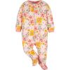 imageGerber Baby Girls 4 Pack Sleep N Play FootieGolden Floral
