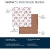 imageGerber Baby Unisex 2Pack Muslin Blanket Celestial One SizeBoho Rainbow