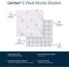 imageGerber Baby Unisex 2Pack Muslin Blanket Celestial One SizeCelestial