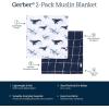 imageGerber Baby Unisex 2Pack Muslin Blanket Celestial One SizeCoastal Calm