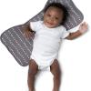 imageGerber Baby Unisex Burp Cloths 5Pack White Black Size 105quot x 21quotTan Grey