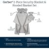 imageGerber Baby Unisex Hooded Wearable Blanket ampamp Security Blanket Set Celestial One SizeAnimals  Geos Neutral