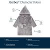 imageGerber Unisex Baby Plushy Soft Hooded Animal Character BathrobeCharcoal Dino