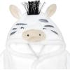 imageGerber Unisex Baby Plushy Soft Hooded Animal Character BathrobeGrey Zebra