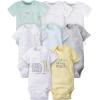 imageGerber Baby 8Pack Short Sleeve Onesie BodysuitsAnimals Green