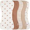 imageGerber Baby Unisex Burp Cloths 5Pack White Black Size 105quot x 21quotRust Tan