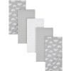 imageGerber Girls Newborn Infant Baby Toddler Nursery 100 Cotton Flannel Receiving Swaddle Blanket Butterfly White Pack of 5Clouds Grey