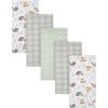 imageGerber Girls Newborn Infant Baby Toddler Nursery 100 Cotton Flannel Receiving Swaddle Blanket Butterfly White Pack of 5Woodland White