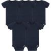 imageGerber babygirls 5pack Solid Onesies BodysuitsNavy