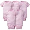 imageGerber babygirls 5pack Solid Onesies BodysuitsPink