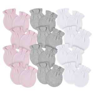 imageGerber Baby 8Pack Scratch Mittens NavyGrayWhite 03 Months 12PackPinkGrayWhite