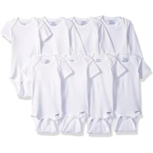 imageGerber Baby 8Pack Short Sleeve Onesie BodysuitsWhite Long Sleeve Short Sleeve
