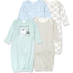 imageGerber Baby Boy and Girls 4Pack Sleeper GownBear