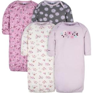 imageGerber Baby Boy and Girls 4Pack Sleeper GownLavender