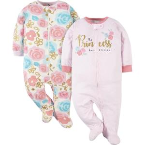 imageGerber Baby Girls 2pack Sleep N PlayPrincess Pink