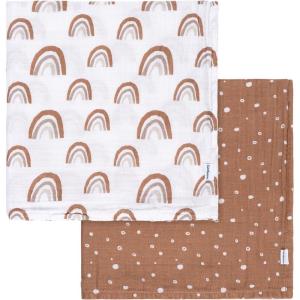 imageGerber Baby Unisex 2Pack Muslin Blanket Celestial One SizeBoho Rainbow