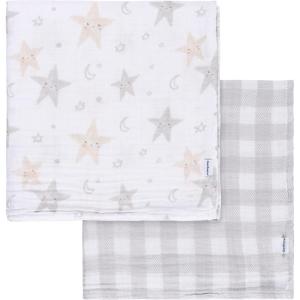 imageGerber Baby Unisex 2Pack Muslin Blanket Celestial One SizeCelestial