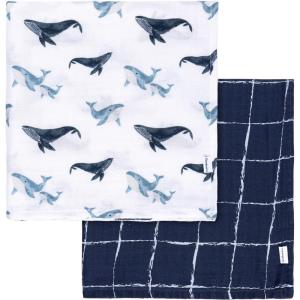 imageGerber Baby Unisex 2Pack Muslin Blanket Celestial One SizeCoastal Calm