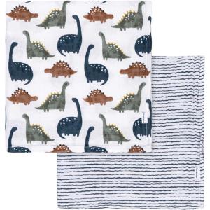 imageGerber Baby Unisex 2Pack Muslin Blanket Celestial One SizeDino Time