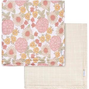 imageGerber Baby Unisex 2Pack Muslin Blanket Celestial One SizeRetro Floral