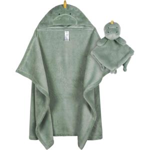 imageGerber Baby Unisex Hooded Wearable Blanket ampamp Security Blanket Set Celestial One SizeDino Time