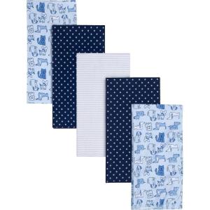 imageGerber Girls Newborn Infant Baby Toddler Nursery 100 Cotton Flannel Receiving Swaddle Blanket Butterfly White Pack of 5Dogs Blue