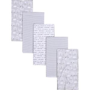 imageGerber Girls Newborn Infant Baby Toddler Nursery 100 Cotton Flannel Receiving Swaddle Blanket Butterfly White Pack of 5Sheep Grey