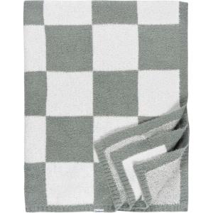 imageGerber Unisex Baby Cozy Soft Silky Mink Checkerboard Grid Blanket Tan Check One SizeGreen Check