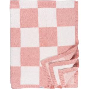 imageGerber Unisex Baby Cozy Soft Silky Mink Checkerboard Grid Blanket Tan Check One SizePink Check