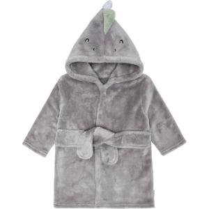 imageGerber Unisex Baby Plushy Soft Hooded Animal Character BathrobeCharcoal Dino