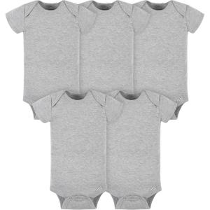 imageGerber babygirls 5pack Solid Onesies BodysuitsGray