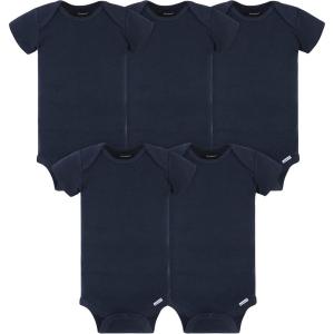 imageGerber babygirls 5pack Solid Onesies BodysuitsNavy