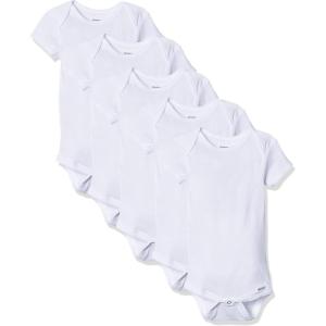 imageGerber babygirls 5pack Solid Onesies BodysuitsWhite