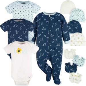 imageGerber babygirls Boys and Girls 12 Piece Layette Gift SetBlue Flowers