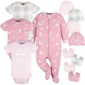 imageGerber babygirls Boys and Girls 12 Piece Layette Gift SetPink Bunny