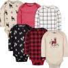 imageGerber Unisex Baby 6 Pack Longsleeve Onesies BodysuitMoose
