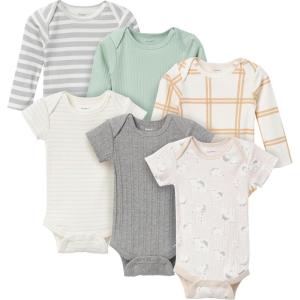 imageGerber Baby Boys 6Pack LongSleeve Onesies BodysuitPolar Bear