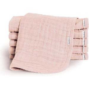 imageGerber Baby Unisex Muslin Burp Cloths 6Pack Teal Large Size 20quot x 10quotPink