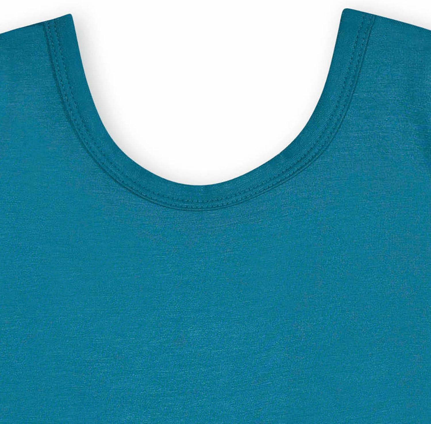imageGerber Baby Girls Toddler Buttery Soft Short Sleeve Twirl Dress with Viscose Made from EucalyptusOcean Teal