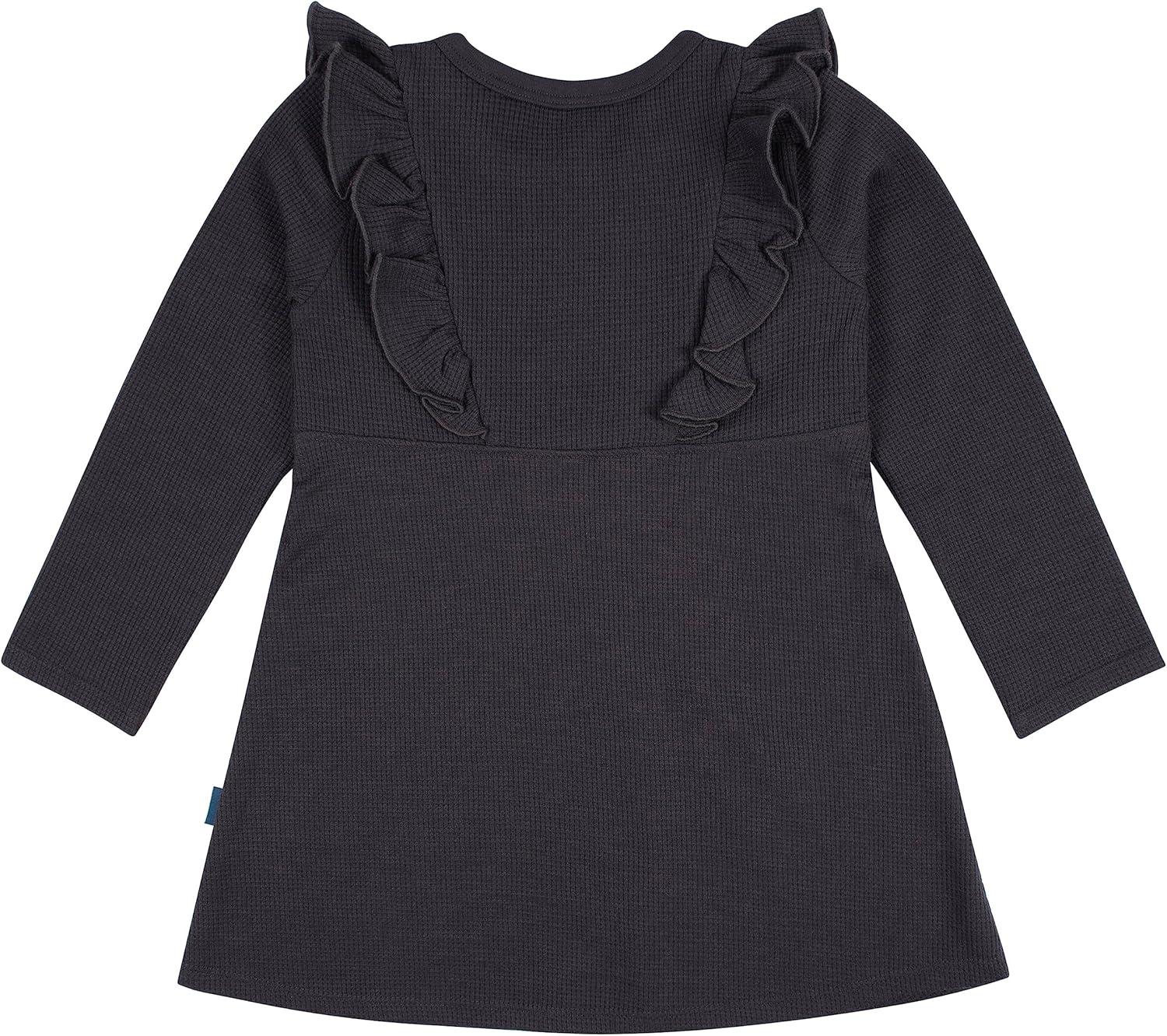 imageGerber Baby Girls Toddler Long Sleeve Dress with Ruffle DetailCharcoal