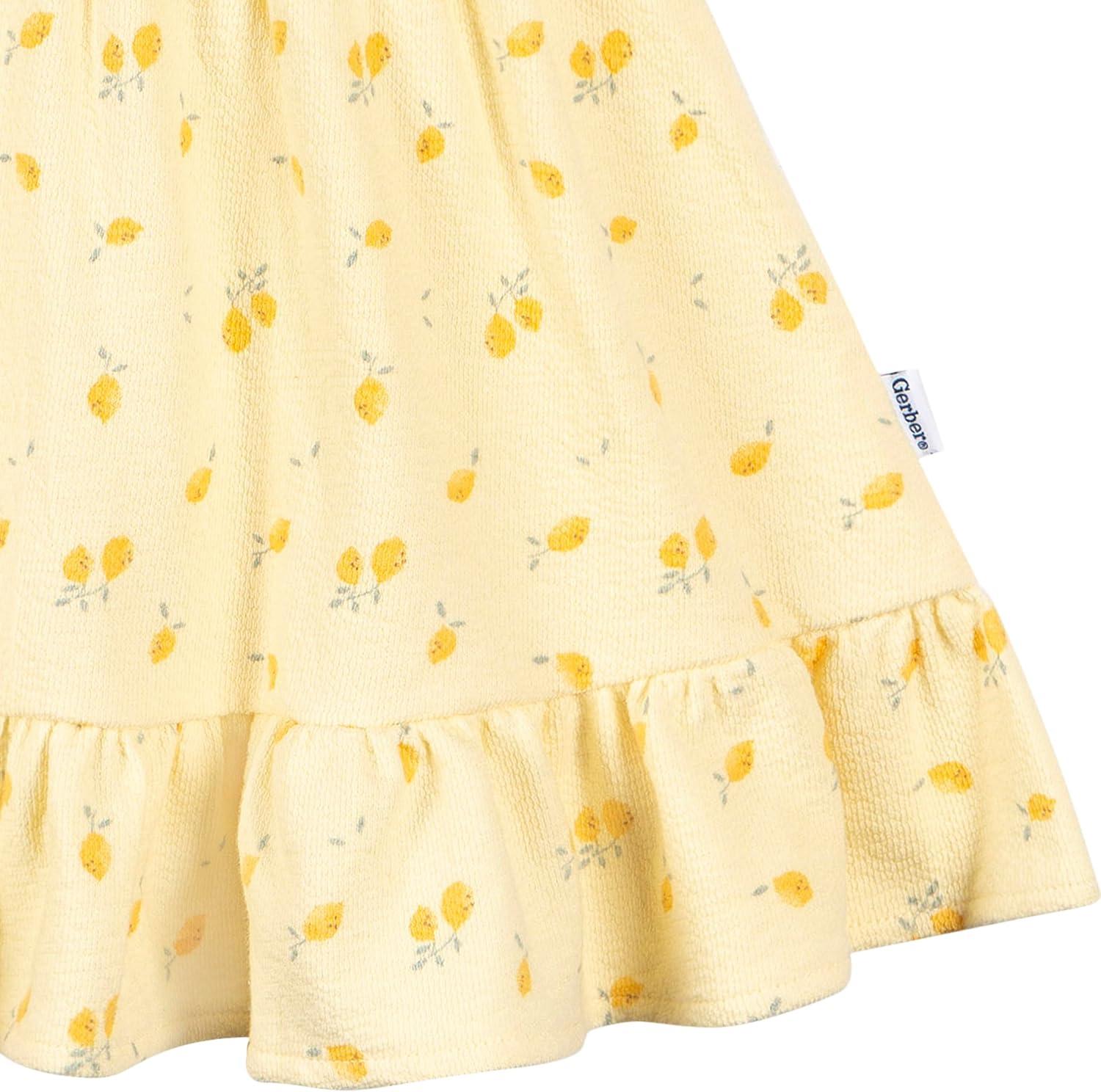imageGerber Baby Girls Toddler ShortSleeve DressLemons