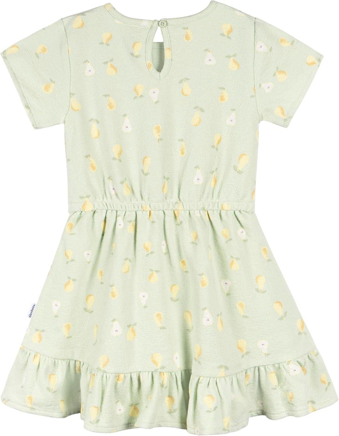 imageGerber Baby Girls Toddler ShortSleeve DressPears