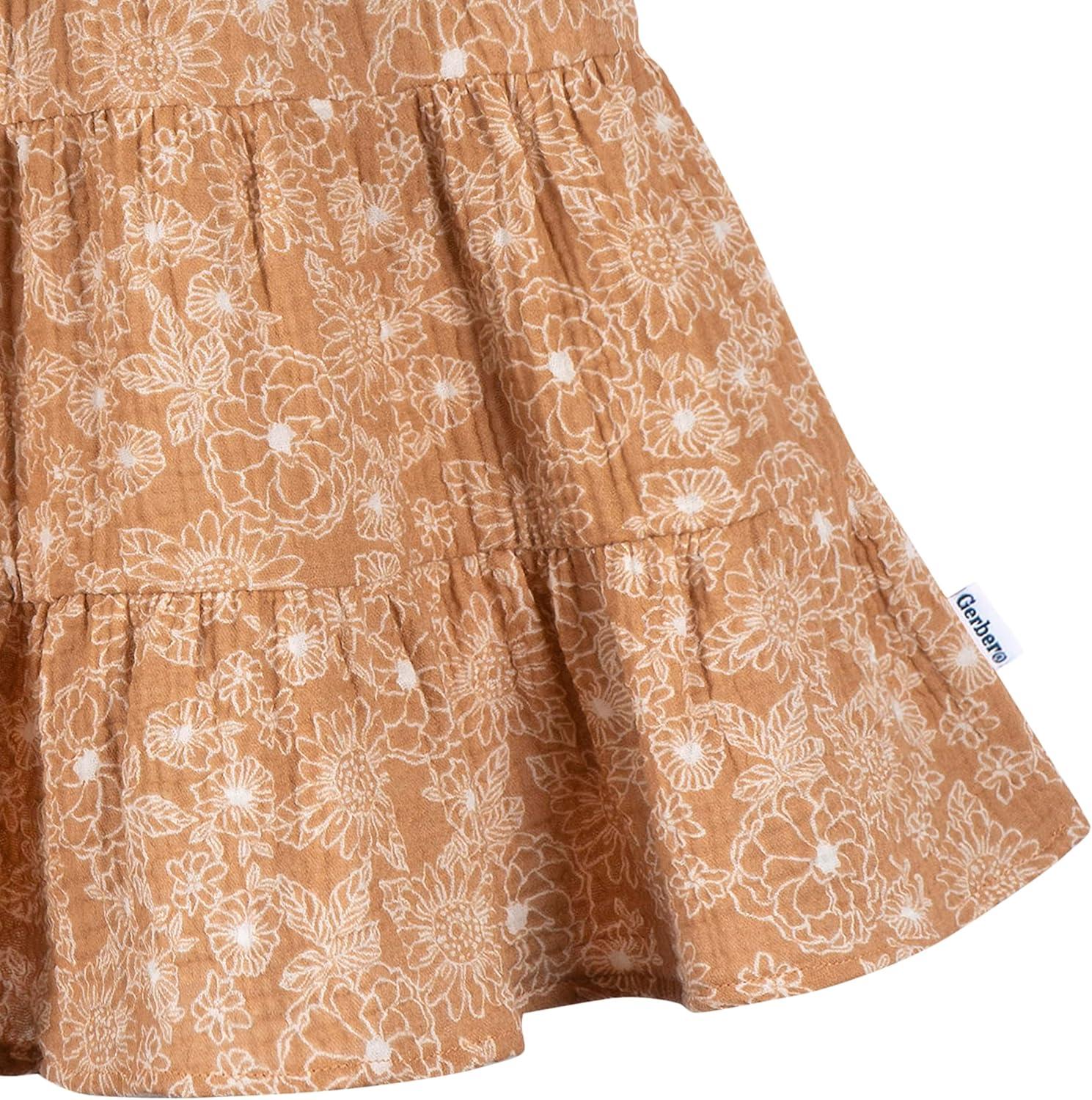 imageGerber Girls Toddler Sleeveless Gauze DressGroovy Floral