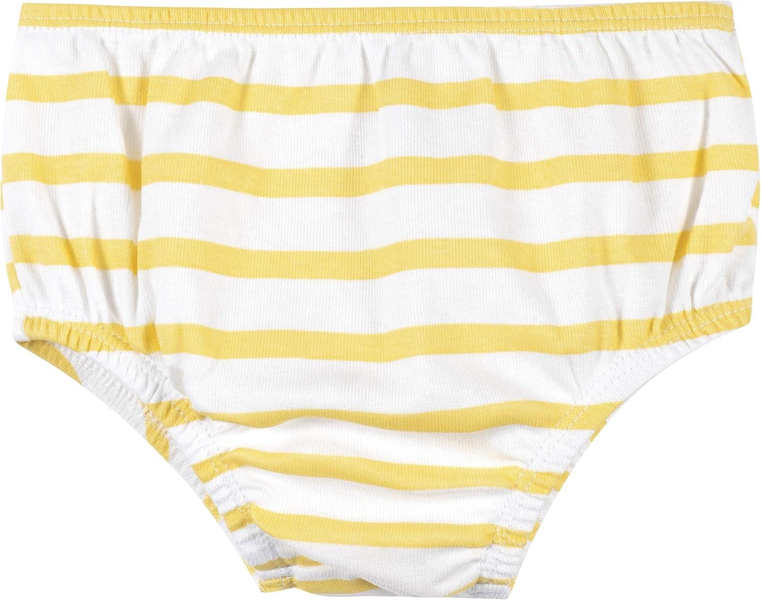 imageGerber babygirls 3piece Dress Diaper Cover and Headband SetYellow Bumblebee