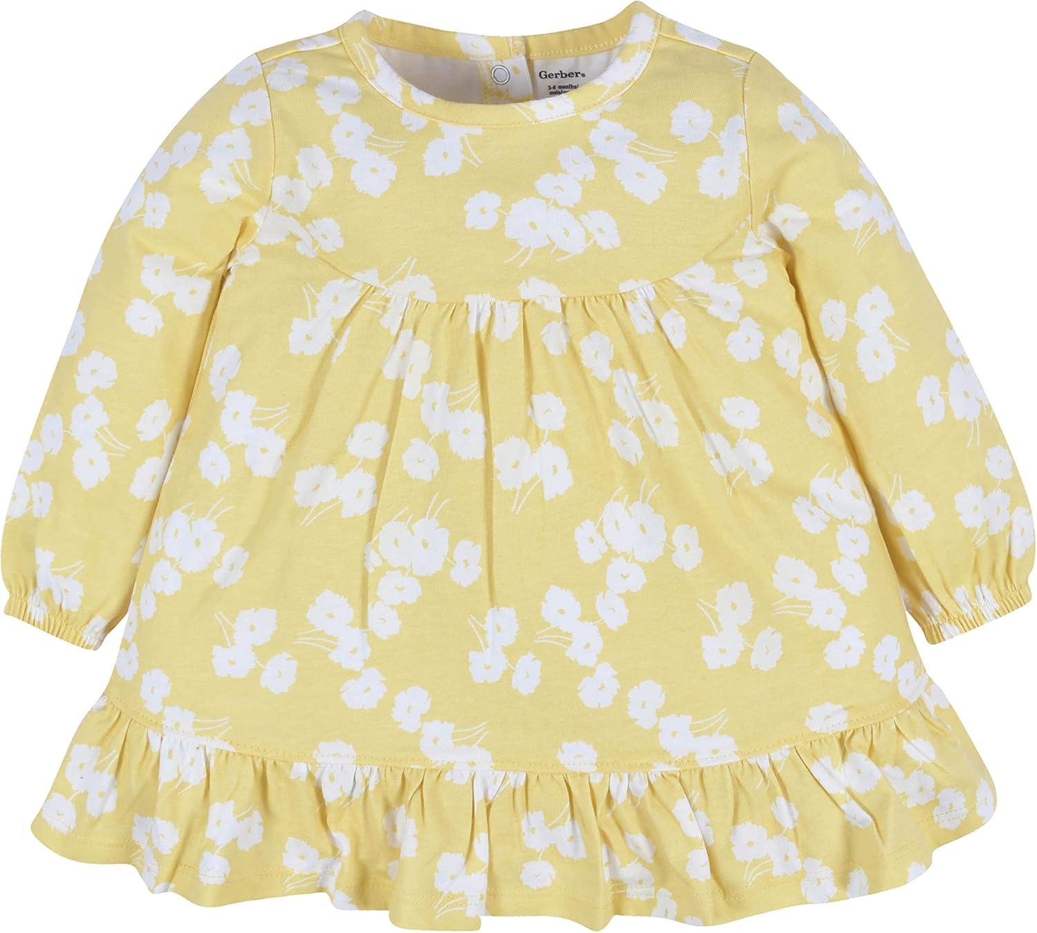 imageGerber babygirls Baby Girls 2piece Dress ampamp Legging SetGolden Flowers