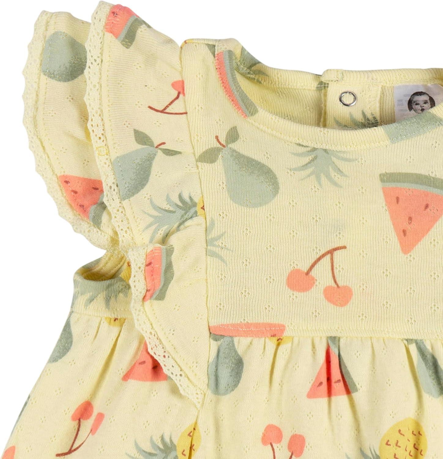 imageGerber babygirls Cotton Dress and Diaper Cover SetFruit